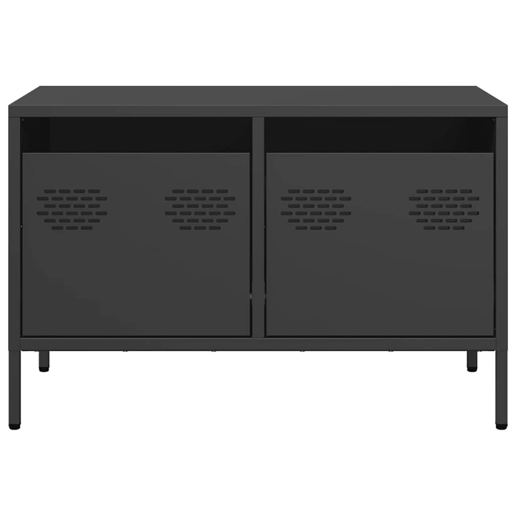 TV ormarić crni 68 x 39 x 43,5 cm hladno valjani čelik
