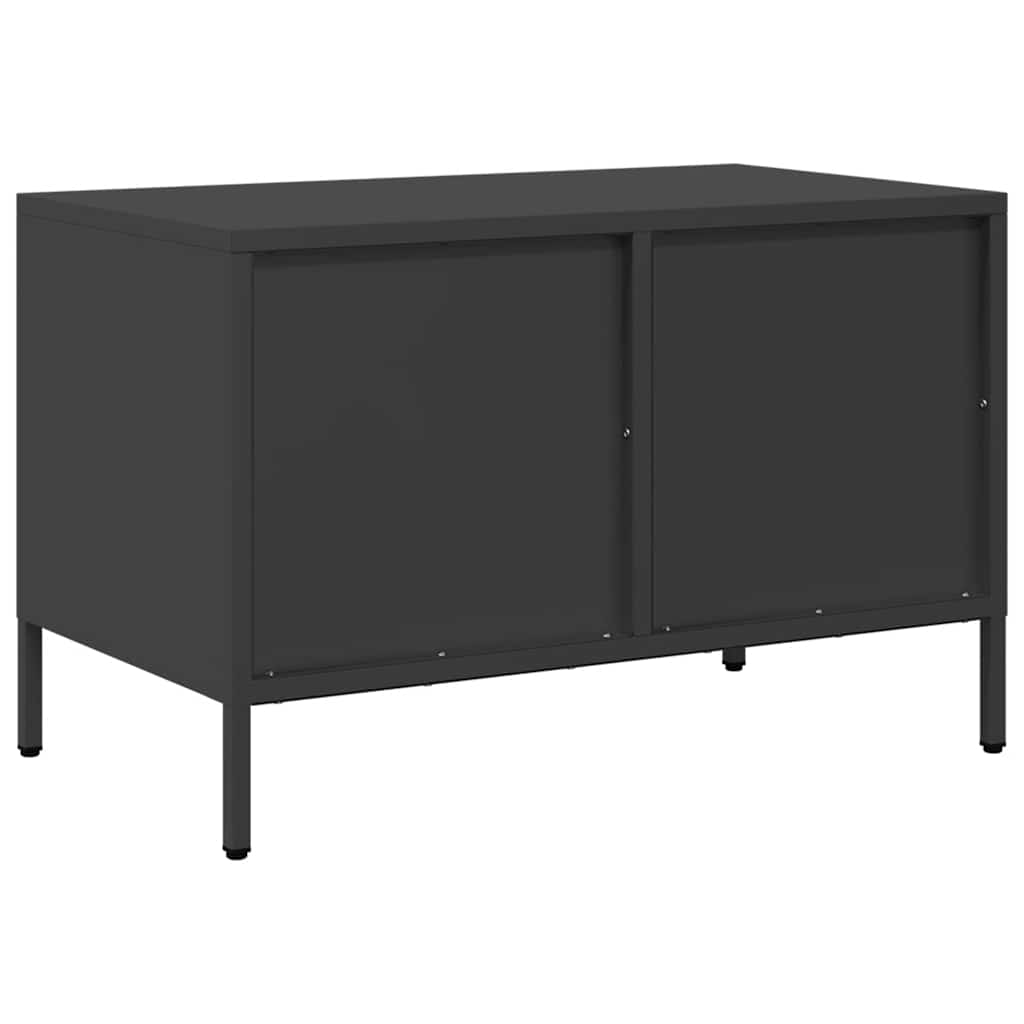 TV ormarić crni 68 x 39 x 43,5 cm hladno valjani čelik