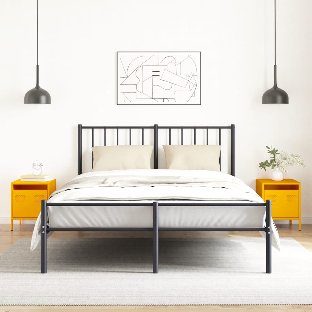 Noćni ormarići 2 kom boje senfa 35x39x43,5 cm čelični