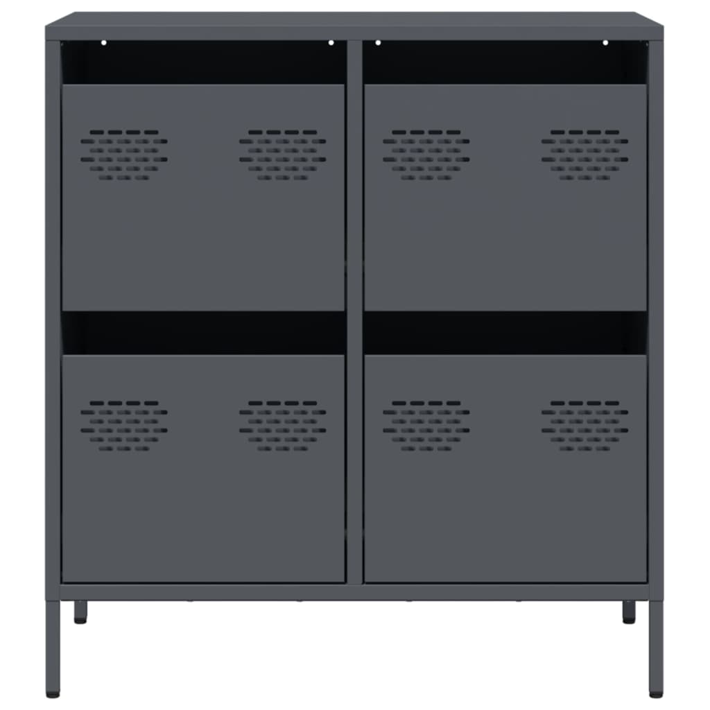 Komoda antracit 68x39x73,5 cm od hladno valjanog čelika