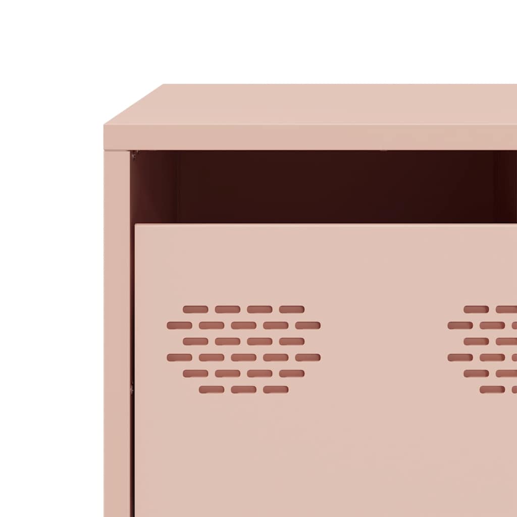 Stol za kavu ružičasti 68,5x50x43,5 cm hladno valjani čelik