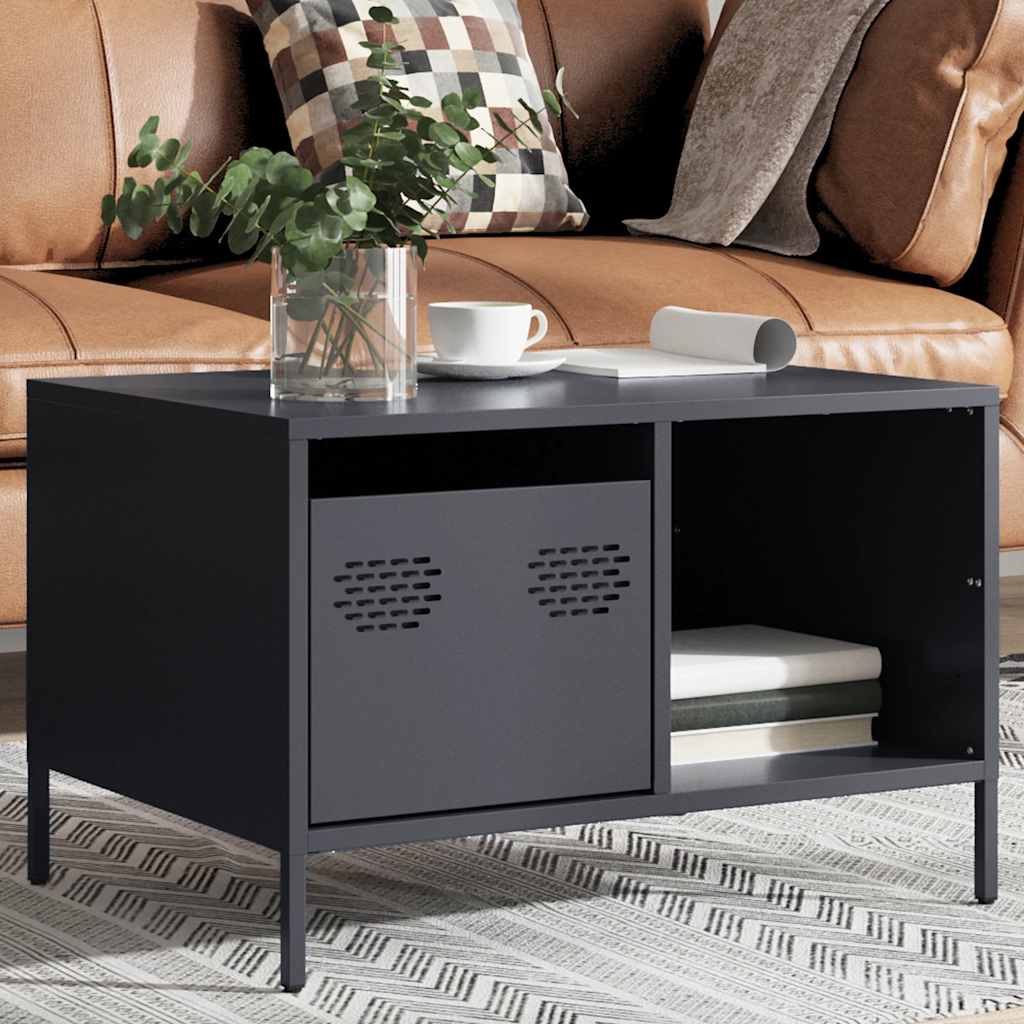 Stolić za kavu antracit 68,5x50x43,5 cm hladno valjanog čelika