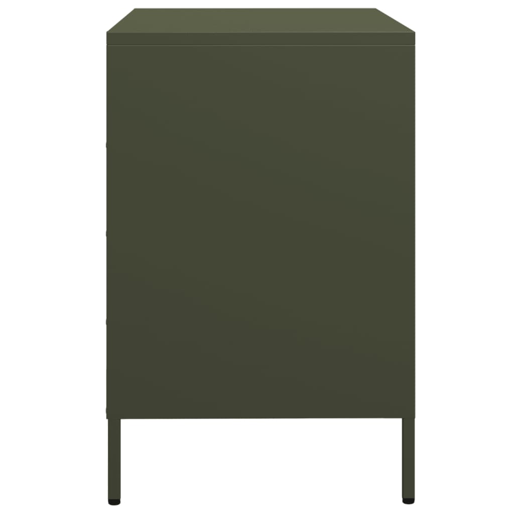 Komoda maslinastozelena 68x39x58,5 cm hladno valjani čelik