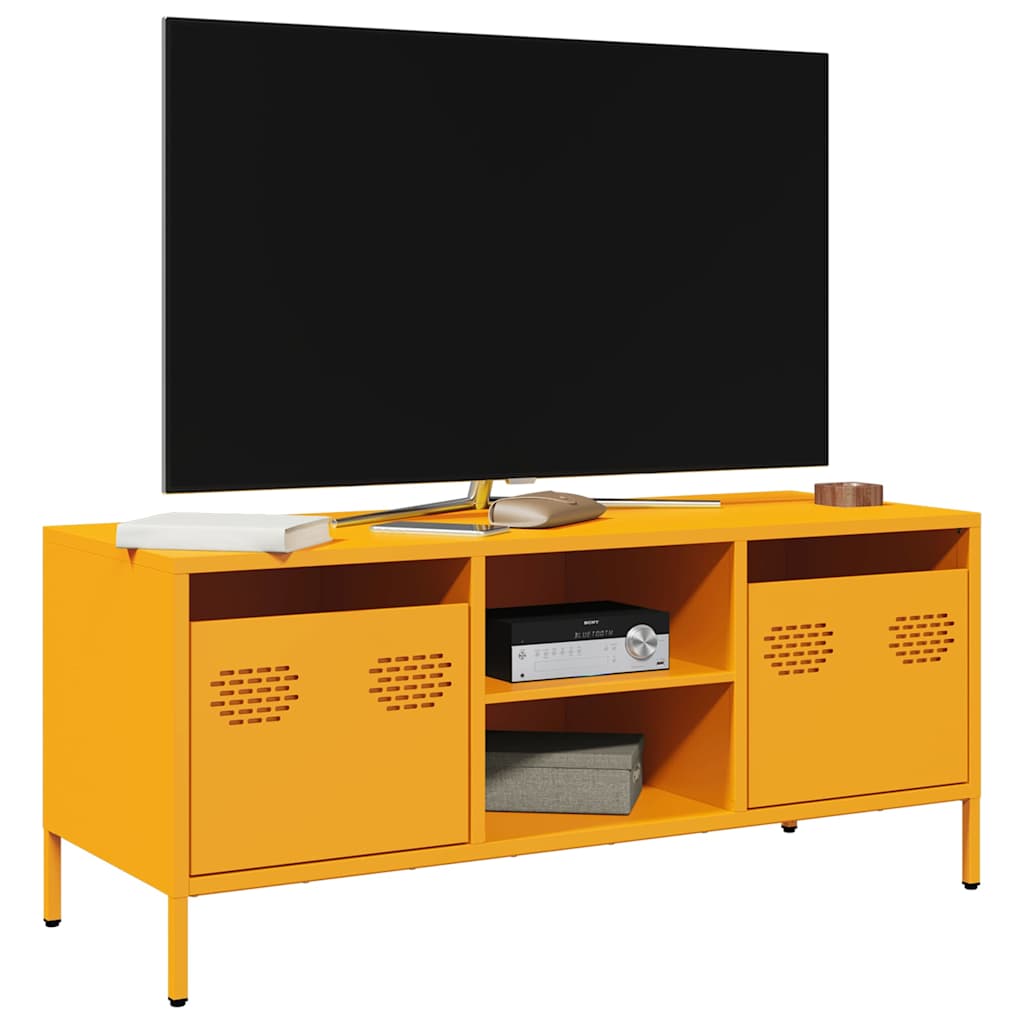 TV ormarić boja senfa 101,5x39x43,5 cm čelični