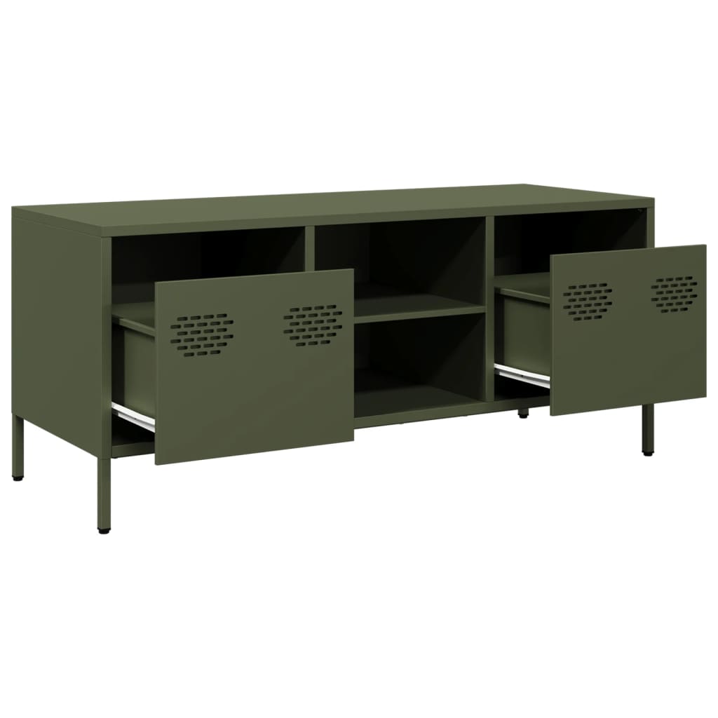 TV ormarić maslinastozeleni 101,5 x 39 x 43,5 cm čelični