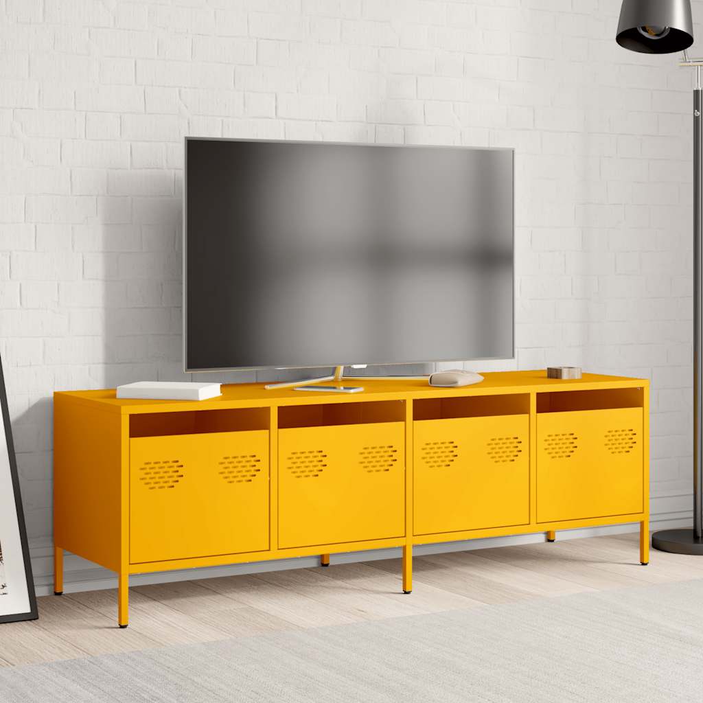 TV ormarić boja senfa 135x39x43,5 cm čelični