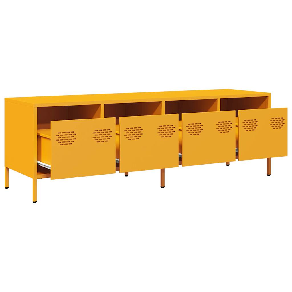 TV ormarić boja senfa 135x39x43,5 cm čelični