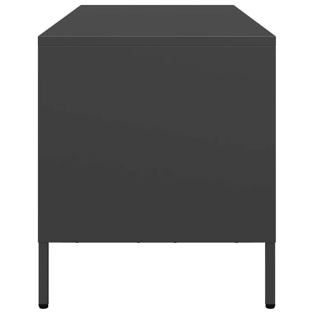 TV ormarić crni 68 x 39 x 43,5 cm hladno valjani čelik