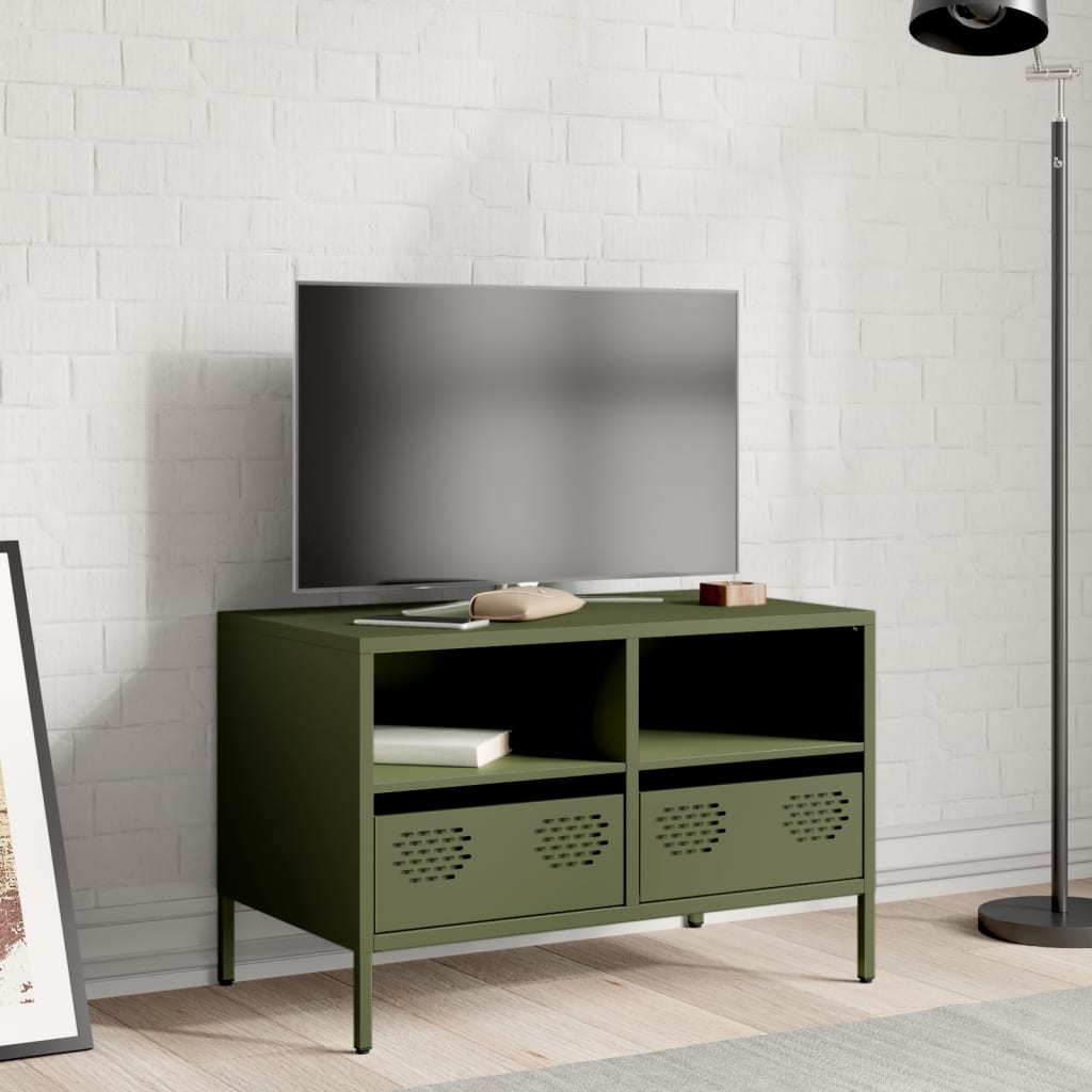 TV ormarić maslinastozeleni 68x39x43,5 cm hladno valjani čelik