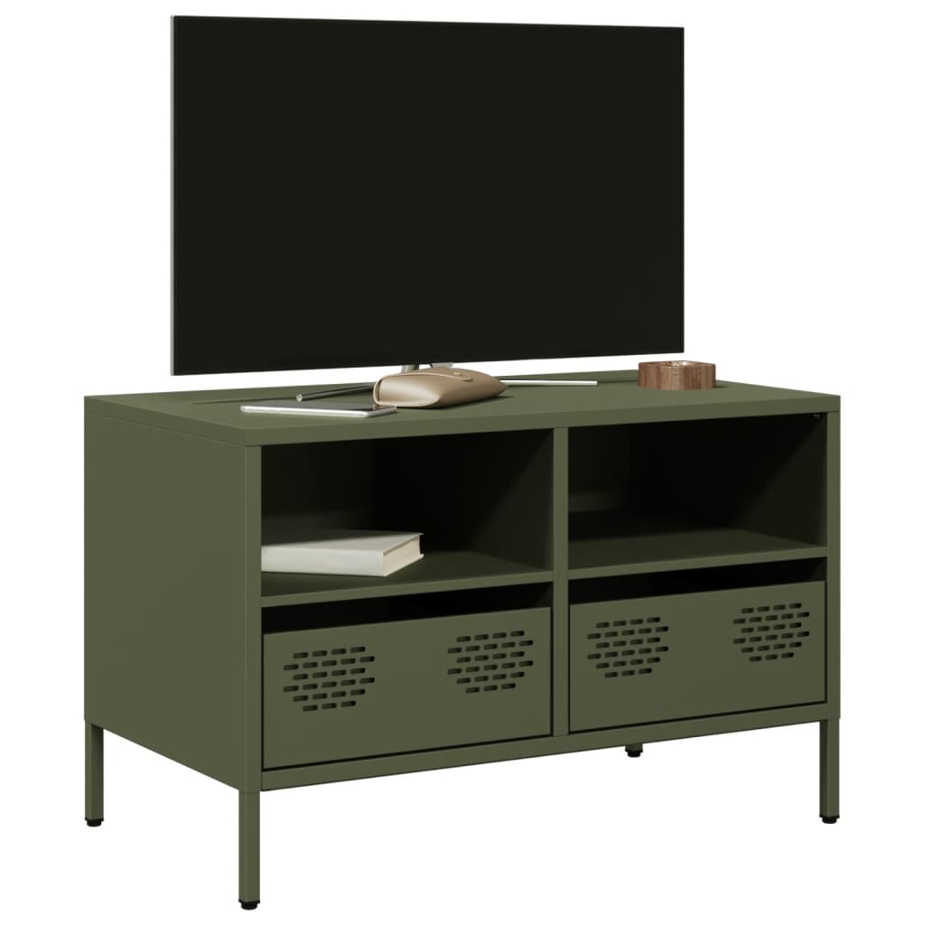 TV ormarić maslinastozeleni 68x39x43,5 cm hladno valjani čelik
