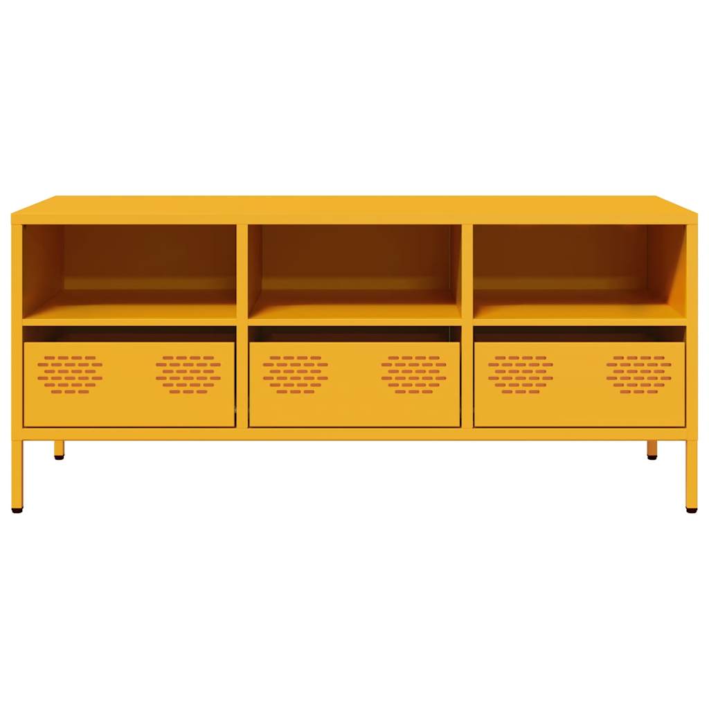 TV ormarić boja senfa 101,5x39x43,5 cm čelični
