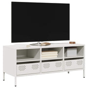 TV ormarić bijeli 101,5x39x43,5 cm hladno valjani čelik Bijela