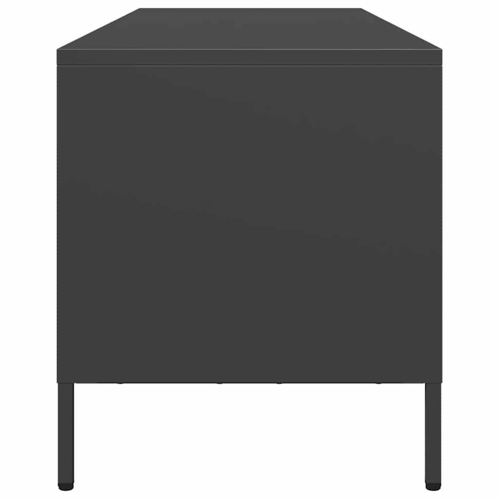 TV ormarić crni 135x39x43,5 cm hladno valjani čelik