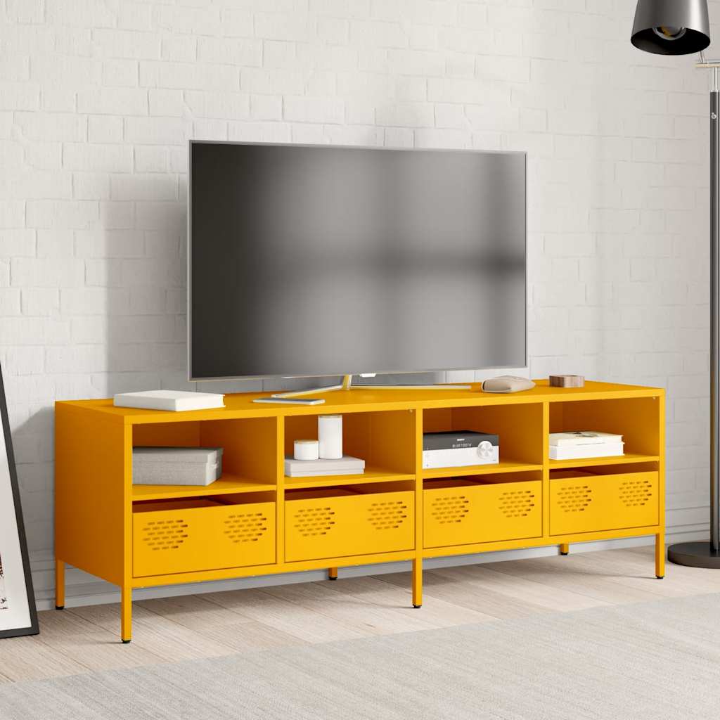 TV ormarić boja senfa 135x39x43,5 cm čelični