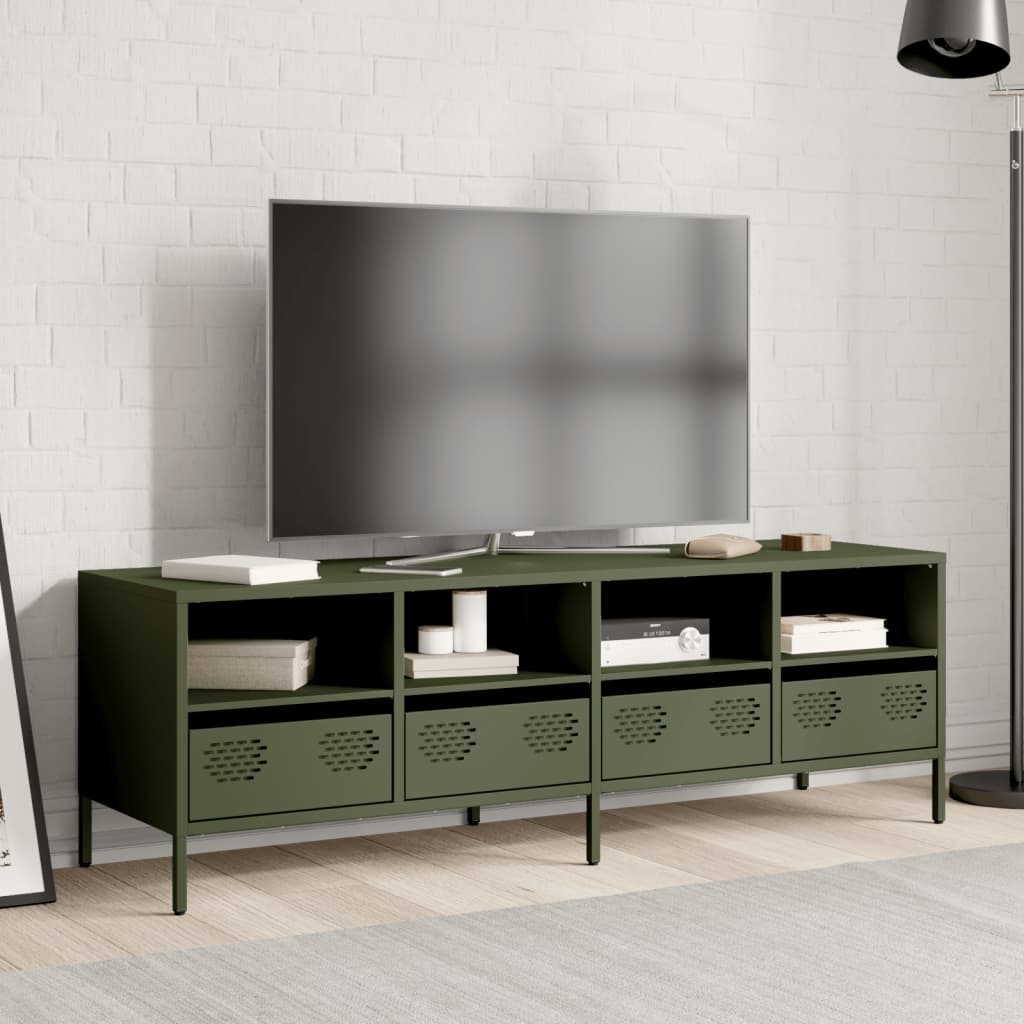 TV ormarić maslinastozeleni 135 x 39 x 43,5 cm čelični