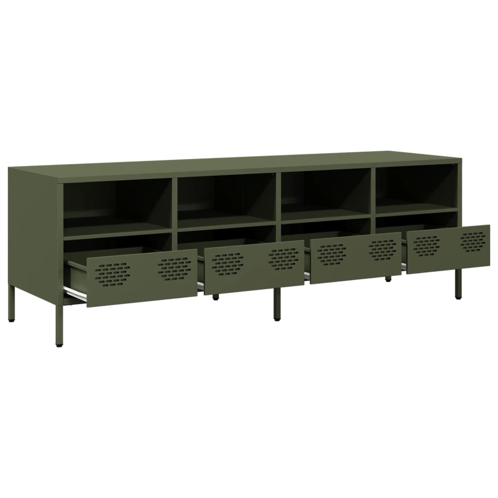 TV ormarić maslinastozeleni 135 x 39 x 43,5 cm čelični