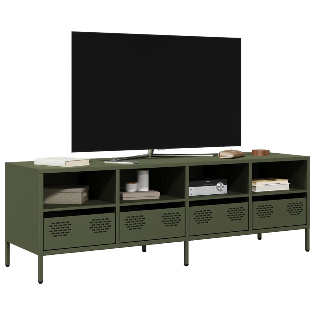 TV ormarić maslinastozeleni 135 x 39 x 43,5 cm čelični