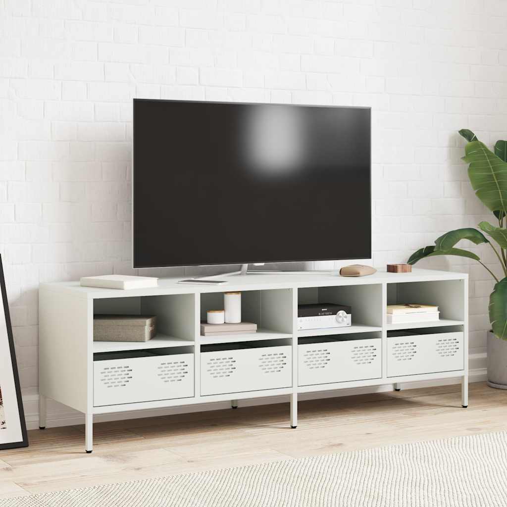 TV ormarić bijeli 135x39x43,5 cm hladno valjani čelik