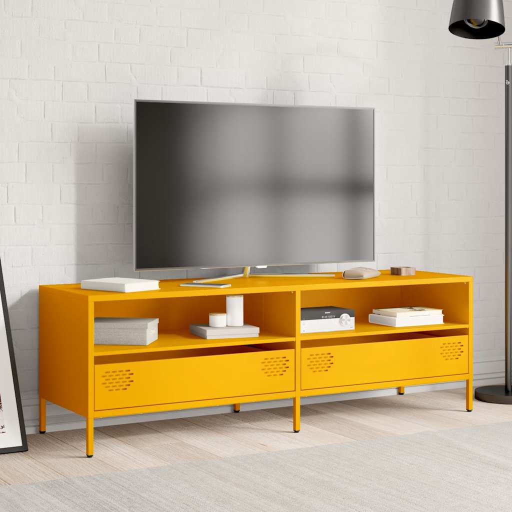 TV ormarić boja senfa 135x39x43,5 cm čelični