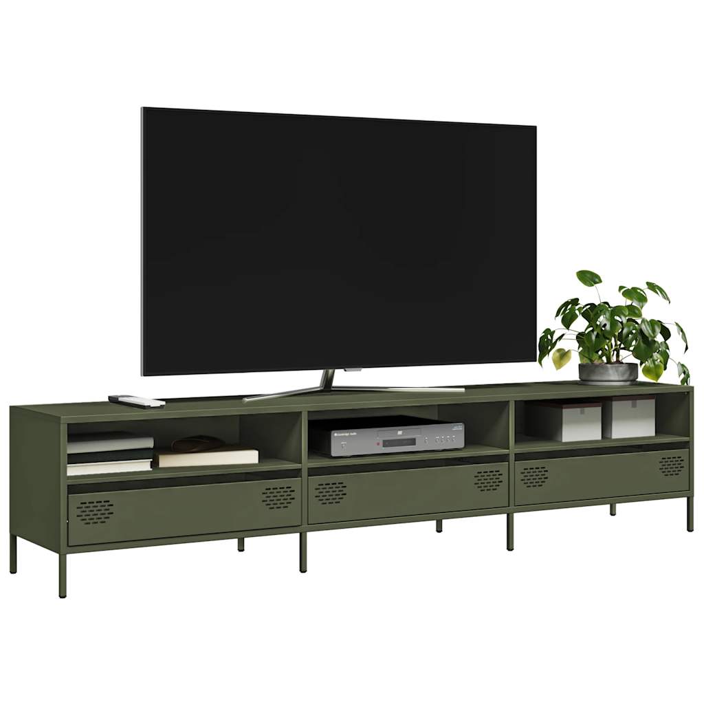 TV ormarić maslinastozeleni 202x39x43,5 cm čelični