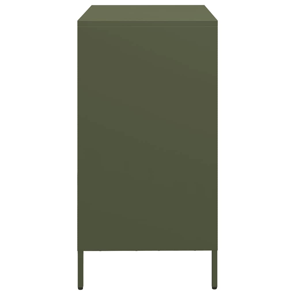Komoda maslinastozelena 68x39x73,5 cm hladno valjani čelik