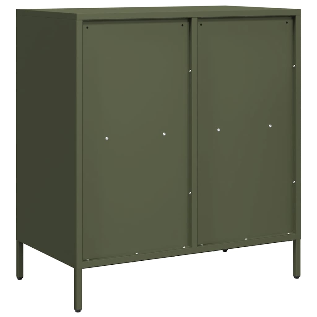 Komoda maslinastozelena 68x39x73,5 cm hladno valjani čelik