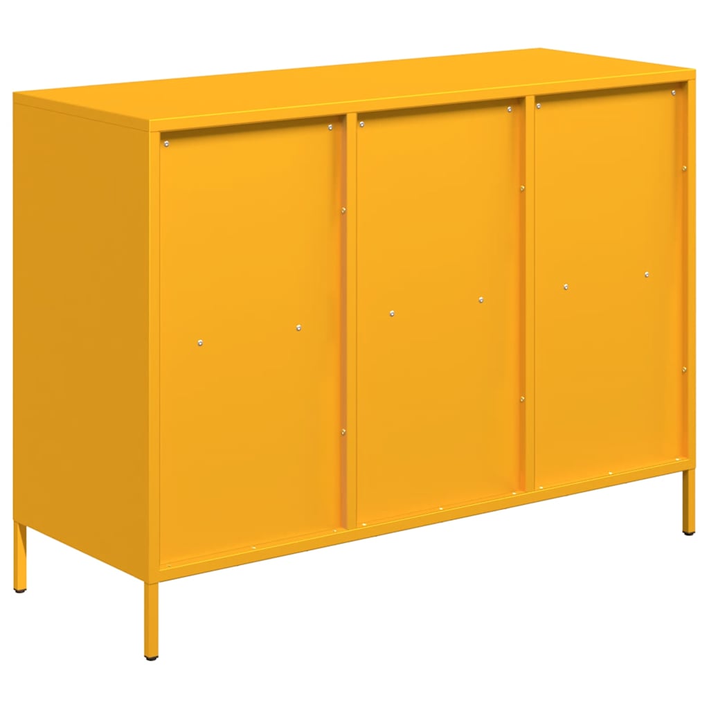 Komoda boja senfa 101,5x39x73,5 cm hladno valjani čelik Žuta