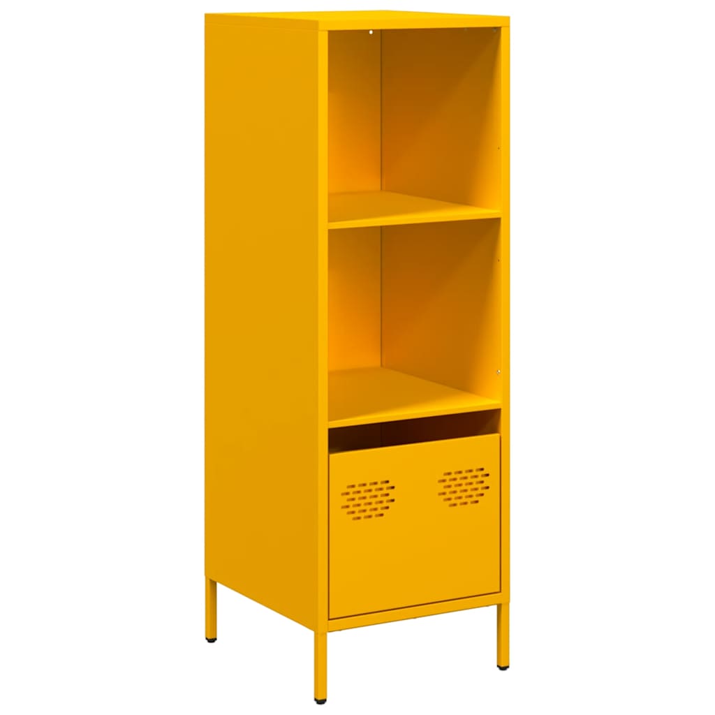 Visoka komoda boja senfa 35x39x103,5 cm od čelika