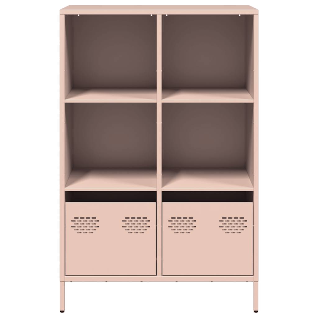 Visoka komoda ružičasta 68x39x103,5 cm čelik