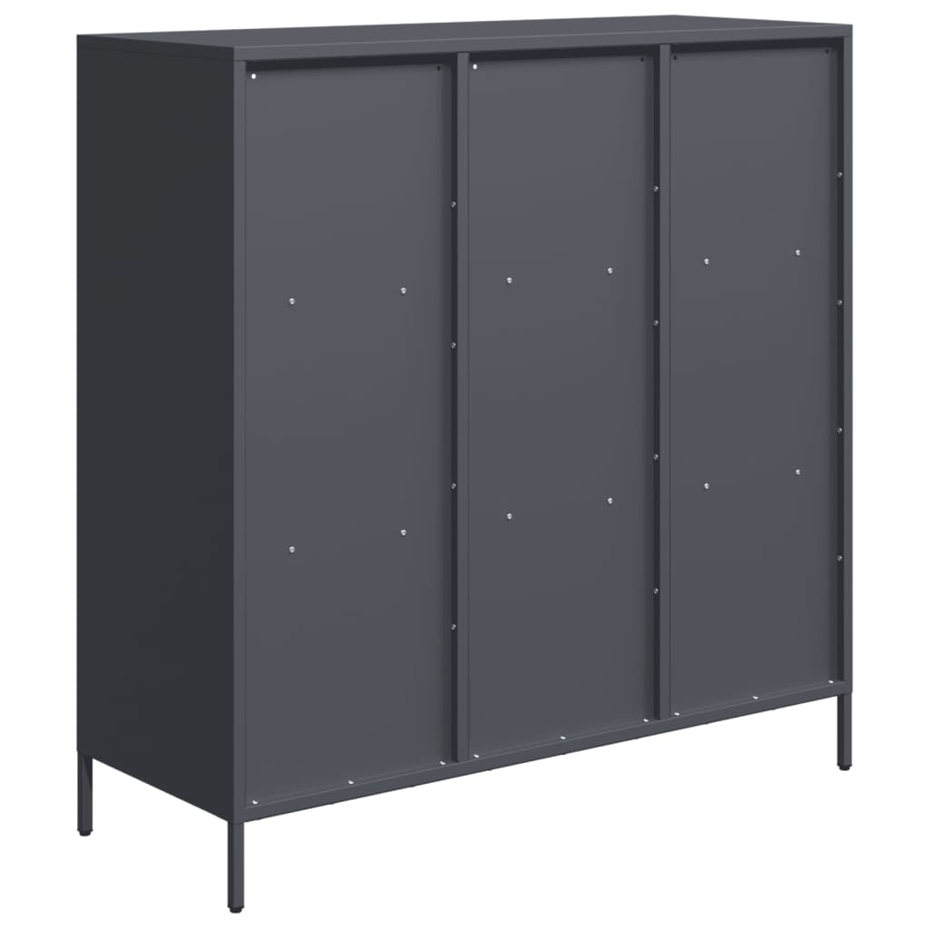 Visoka komoda antracit 101,5x39x103,5 cm od čelika
