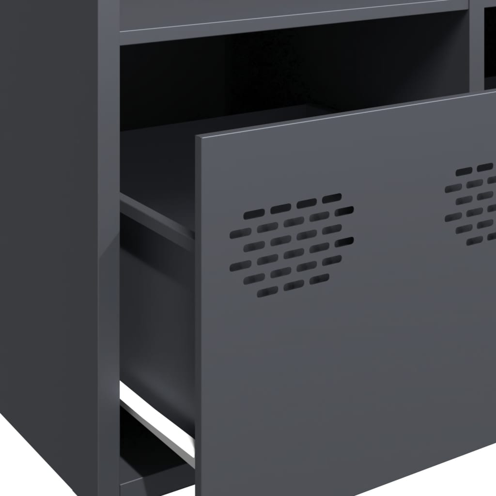 Visoka komoda antracit 101,5x39x103,5 cm od čelika
