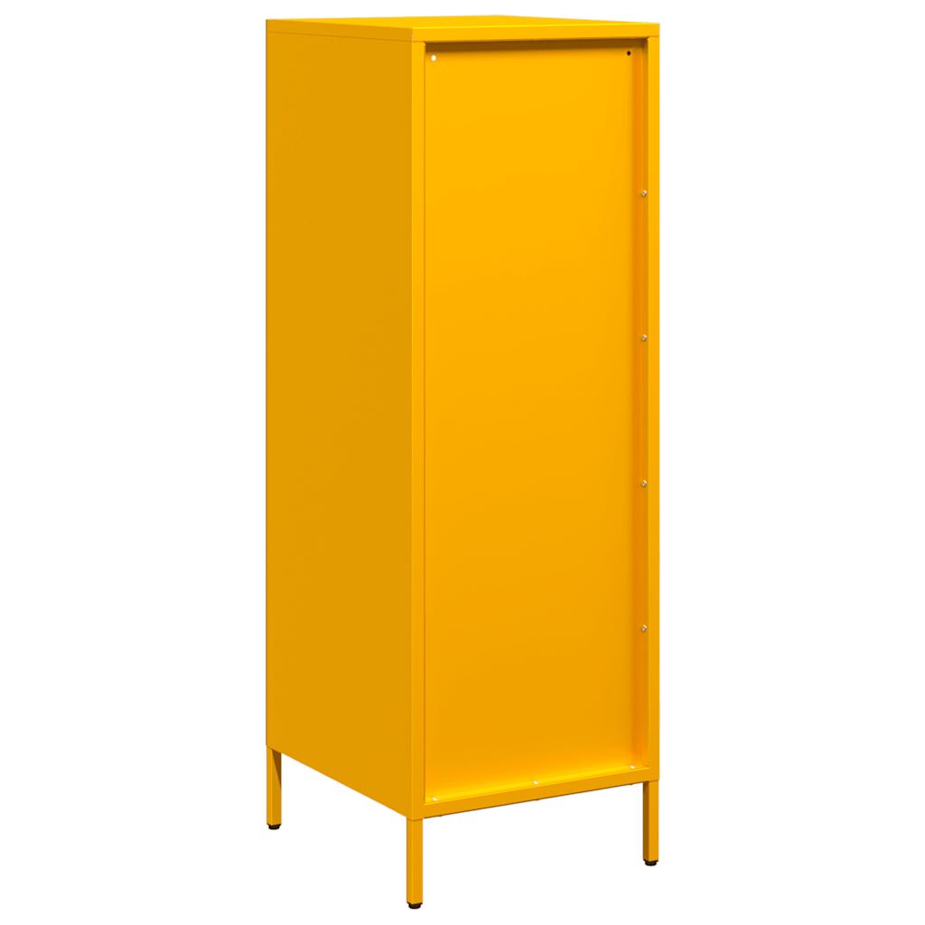 Visoka komoda boja senfa 39x35x103,5 cm čelična