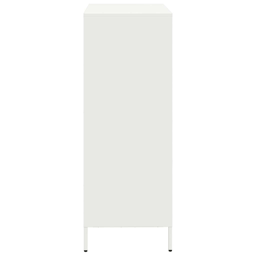 Visoka komoda bijela 39x35x103,5 cm čelična