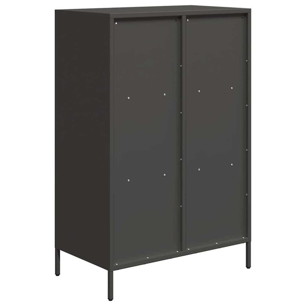 Visoka komoda crna 68x39x103,5 cm od čelika