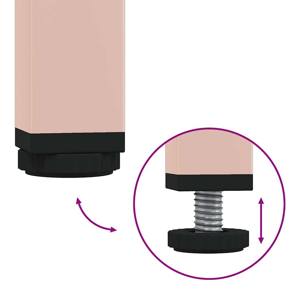 Visoka komoda ružičasta 68x39x103,5 cm čelik