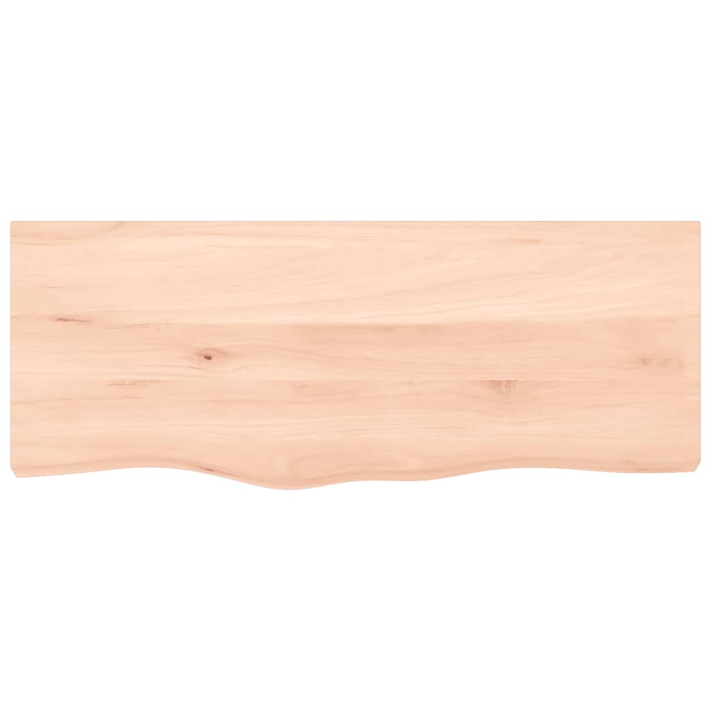 Zidna polica za umivaonik od čelika i masivne hrastovine Smeđa 100 x 40 x 2 cm