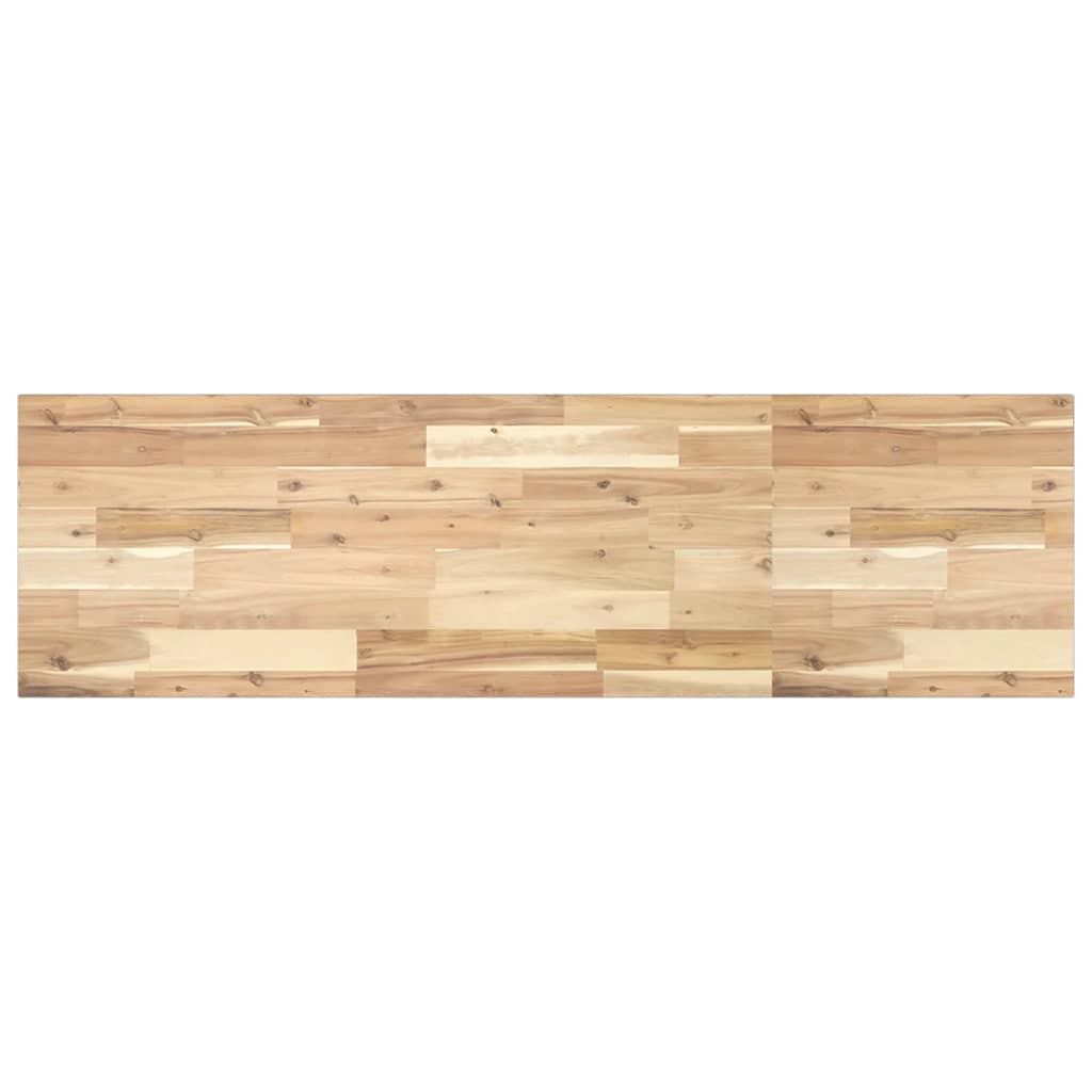Zidna polica za umivaonik od čelika i masivnog bagremovog drva Smeđa 120 x 40 x 2 cm