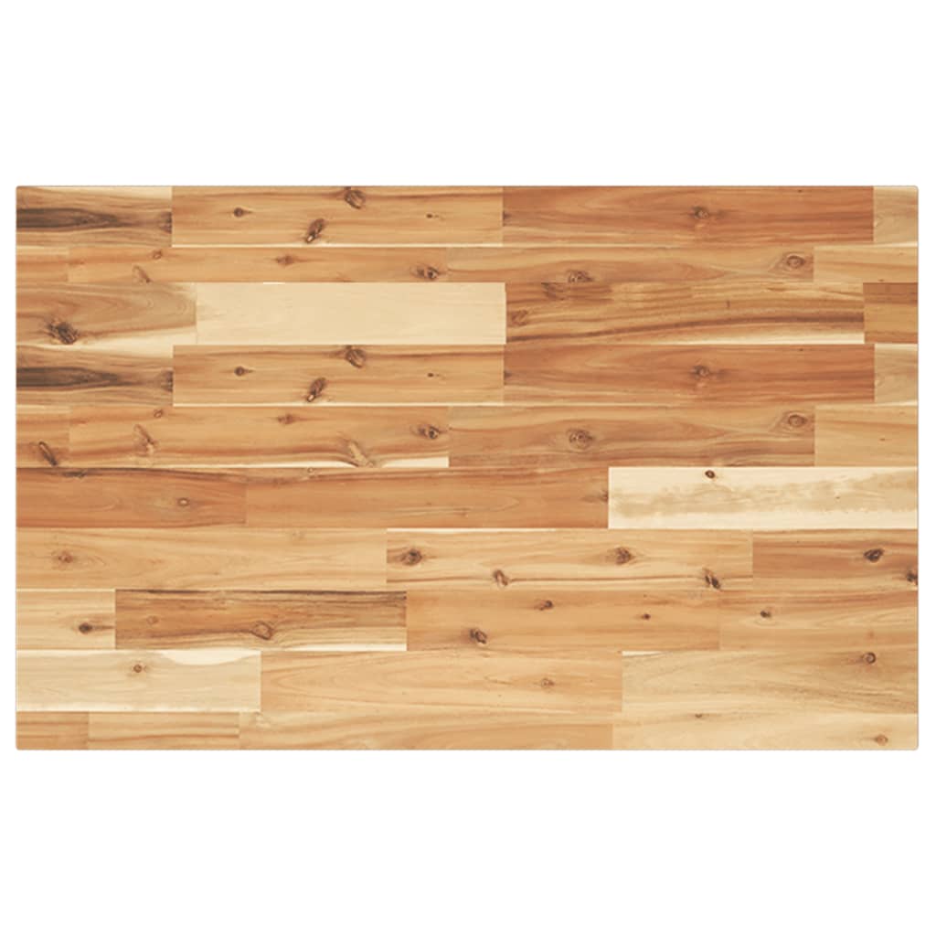 Zidna polica za umivaonik od čelika i masivnog bagremovog drva Smeđa 60 x 50 x 2 cm