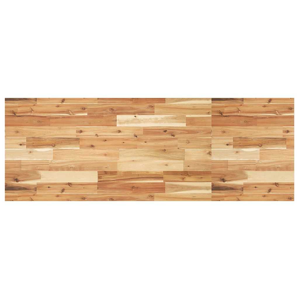 Zidna polica za umivaonik od čelika i masivnog bagremovog drva Smeđa 160 x 50 x 2 cm