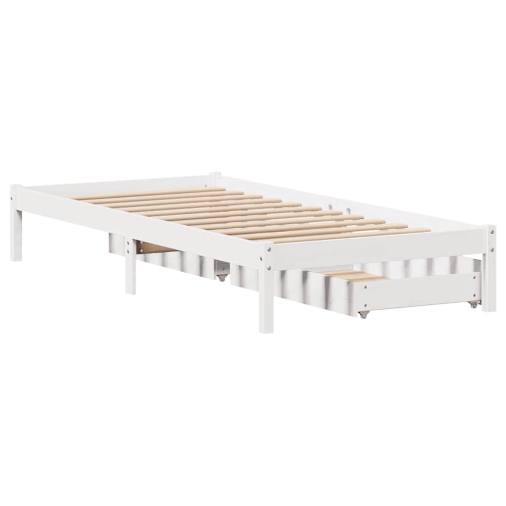 Okvir kreveta bez madraca bijeli 100x200 cm konstruirano drvo