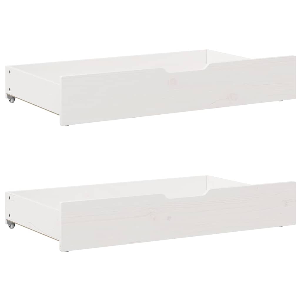 Okvir kreveta bez madraca bijeli 120 x 190 cm masivna borovina