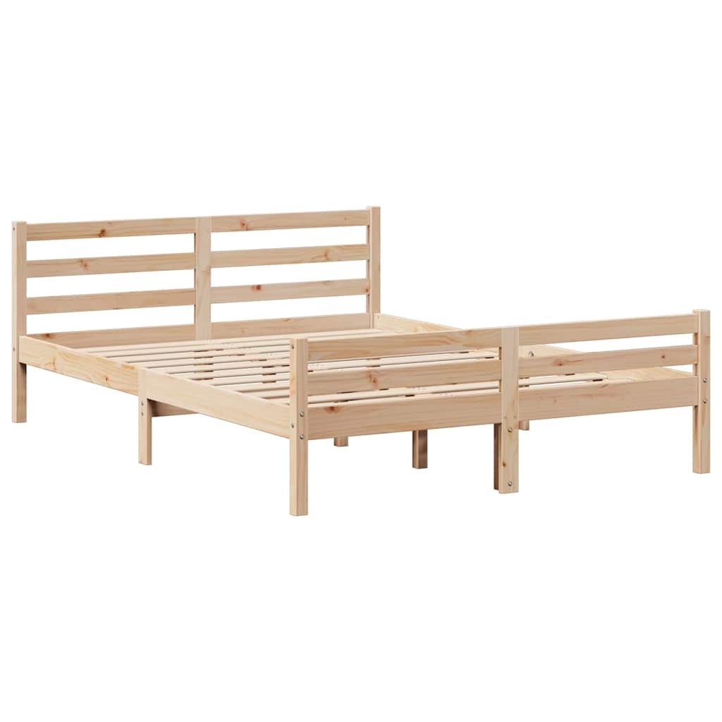 Okvir kreveta bez madraca 140 x 190 cm od masivne borovine