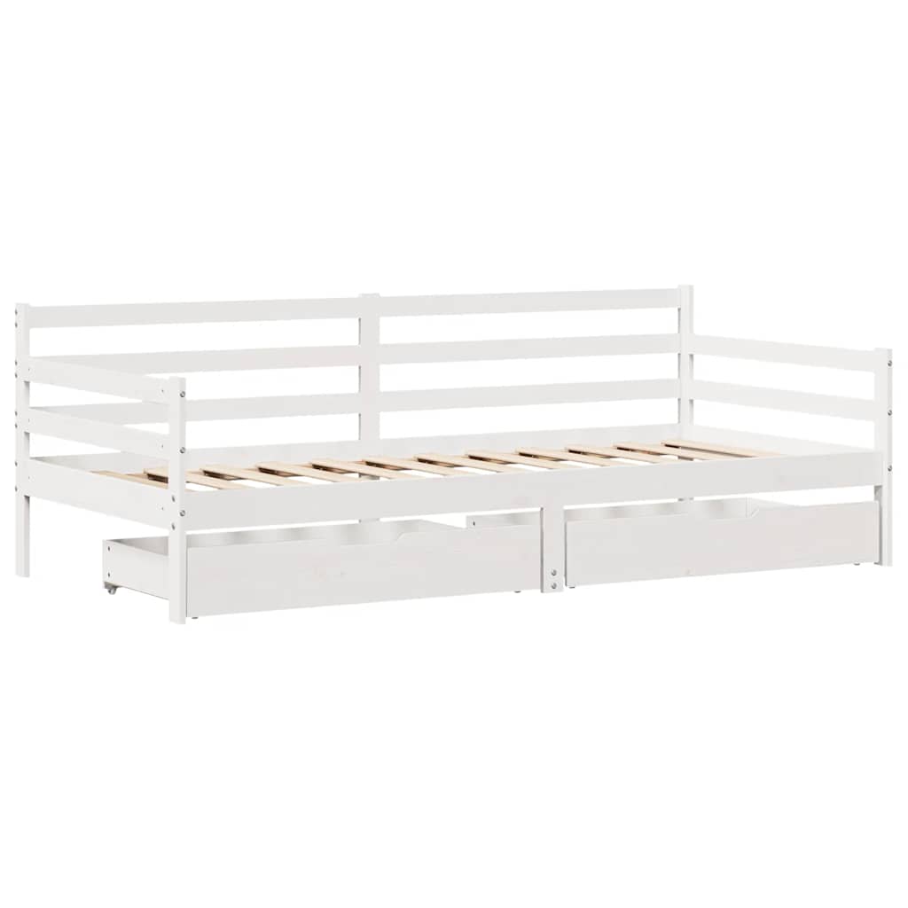 Dnevni krevet s ladicama bez madraca 90x200 cm masivno drvo