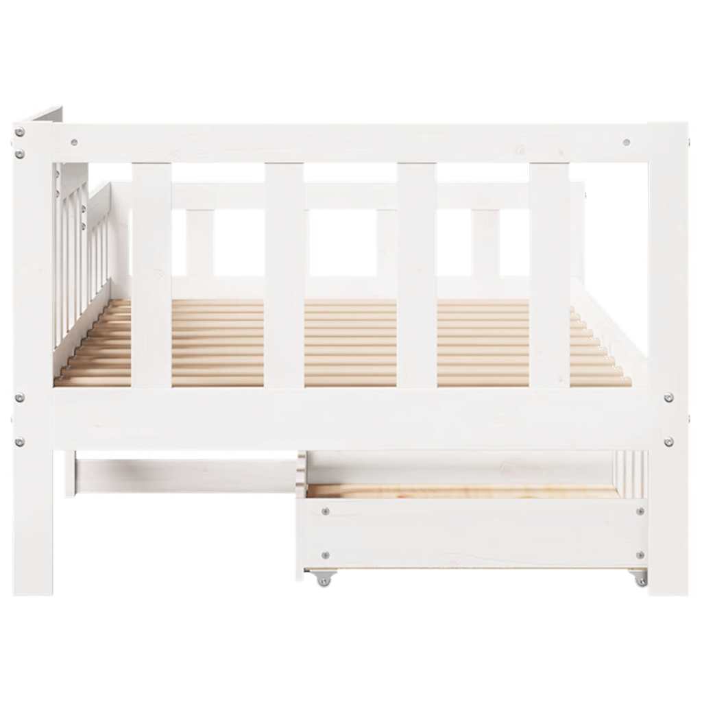 Dnevni krevet s ladicama bez madraca 80x200 cm masivno drvo