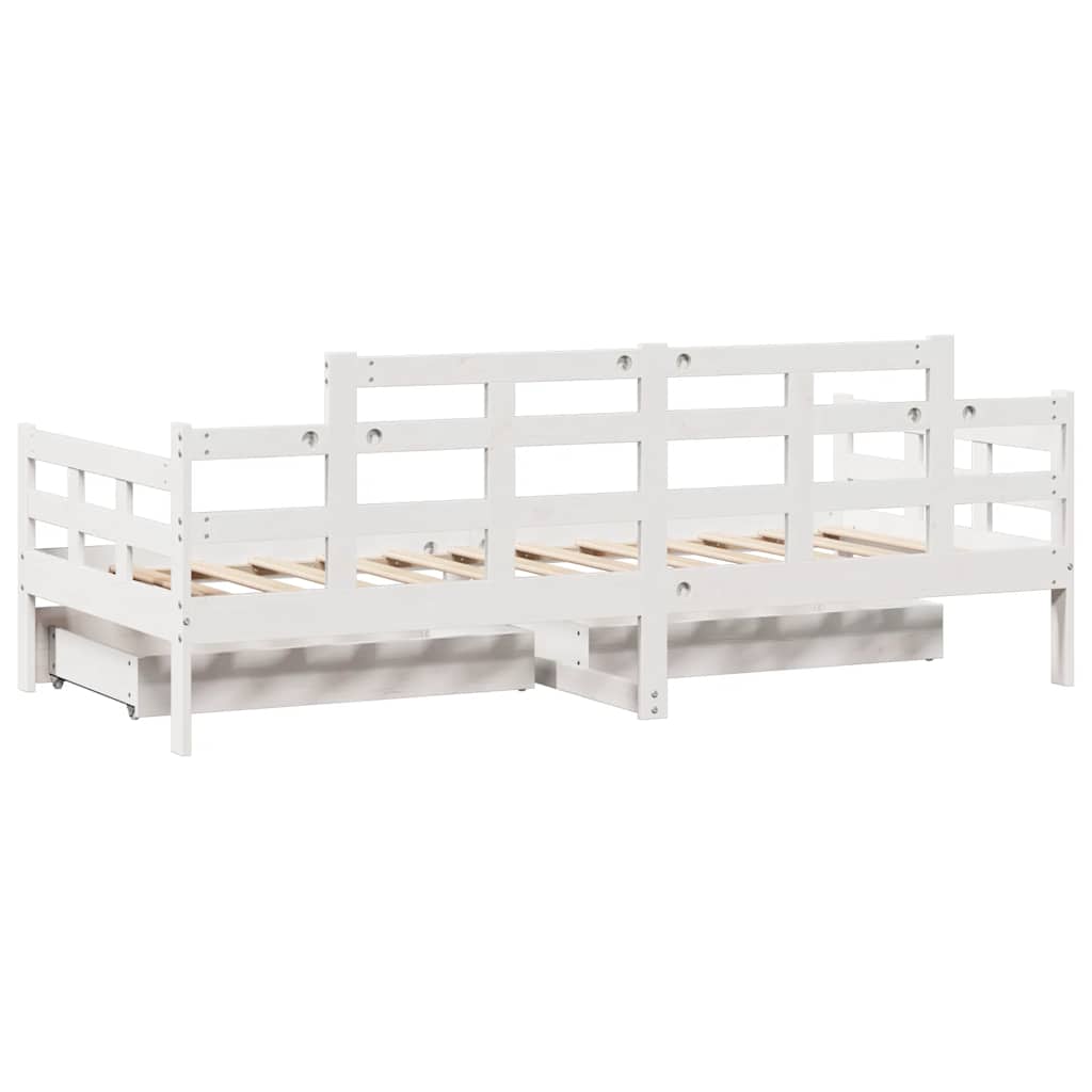 Dnevni krevet s ladicama bez madraca 80x200 cm masivno drvo