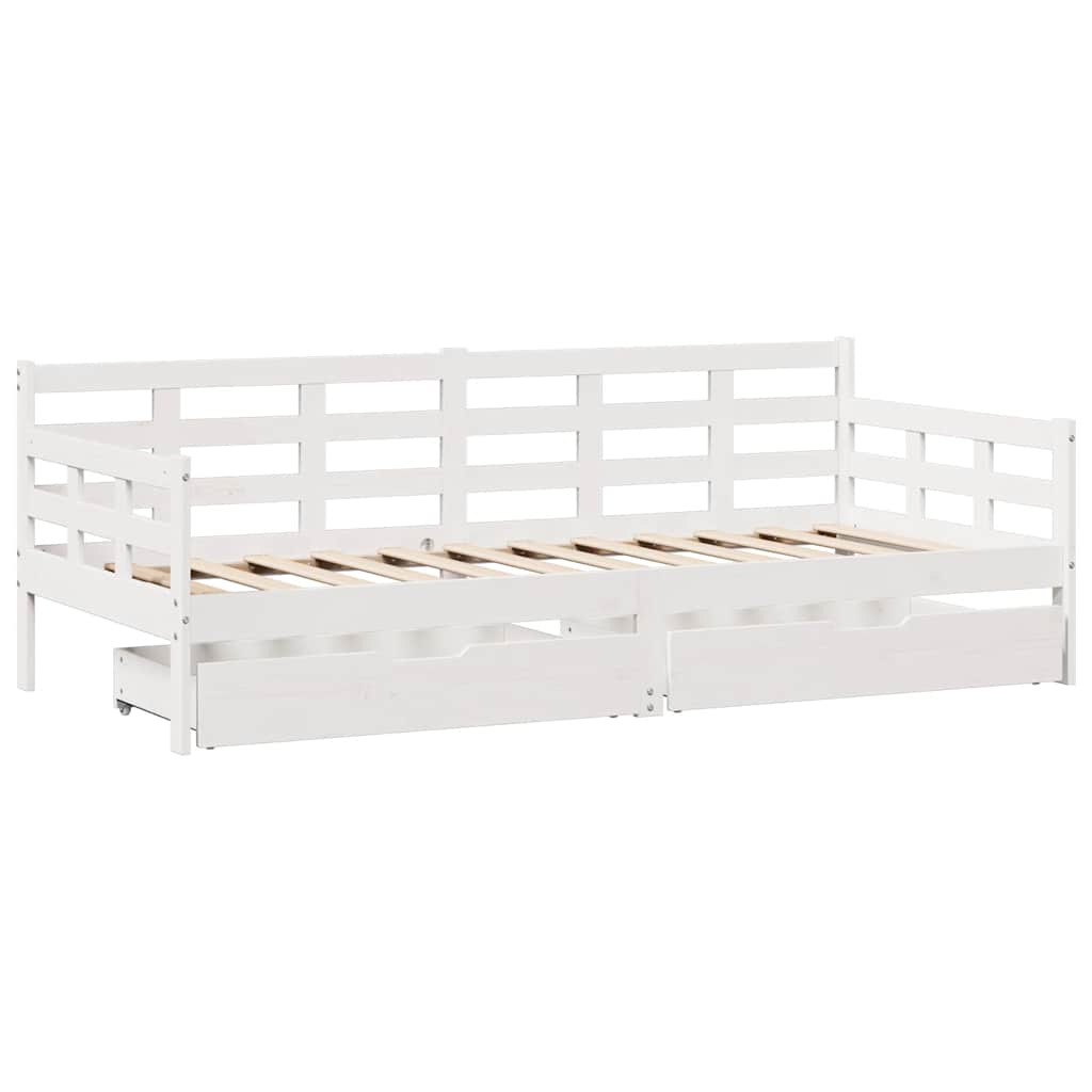 Dnevni krevet s ladicama bez madraca 90x200 cm masivno drvo