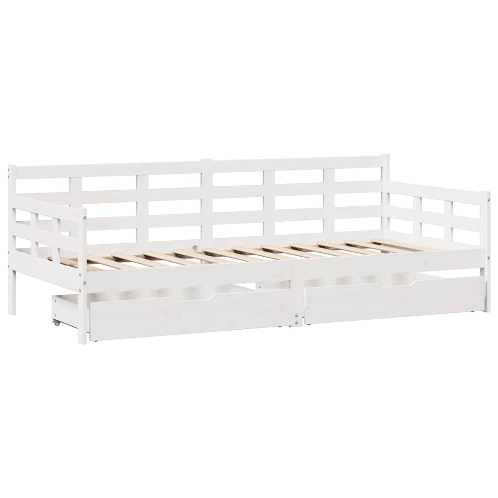 Dnevni krevet s ladicama bez madraca 80x200 cm masivno drvo