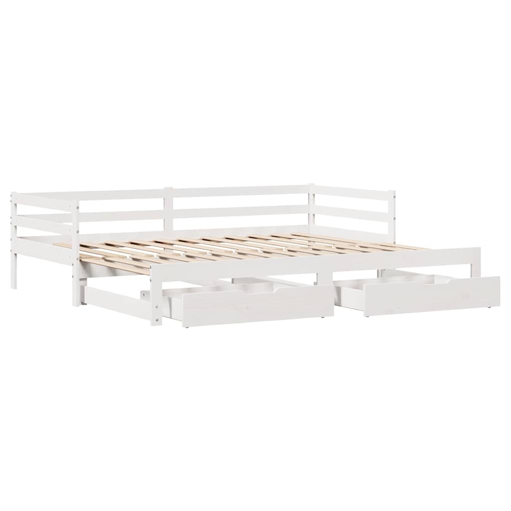 Dnevni krevet s ladicama bez madraca 90x200 cm masivno drvo