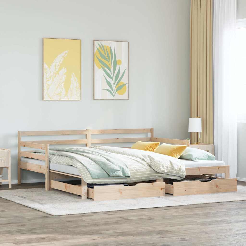 Dnevni krevet na razvlačenje s ladicama bez madraca 90x200 cm