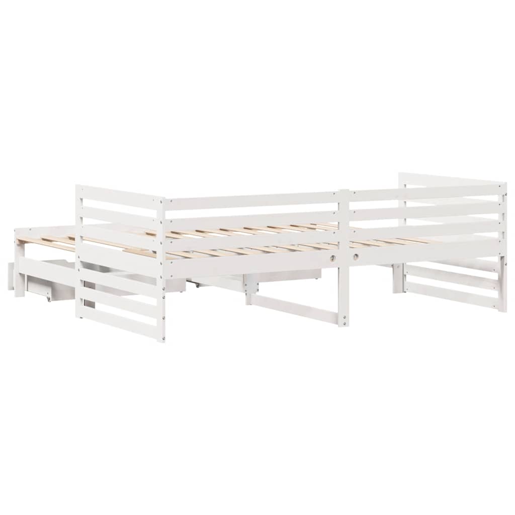 Dnevni krevet s ladicama bez madraca 90x200 cm masivno drvo
